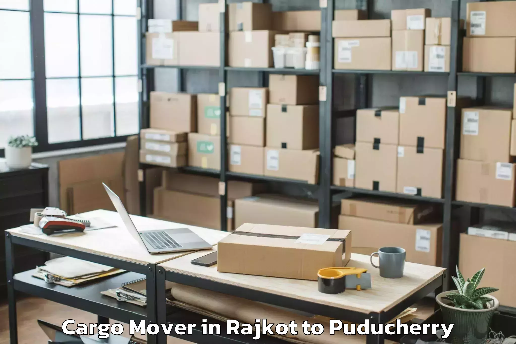 Top Rajkot to Pondicherry University Puduche Cargo Mover Available